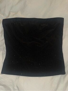 A. Byer Black Strapless Sequin Tube Top